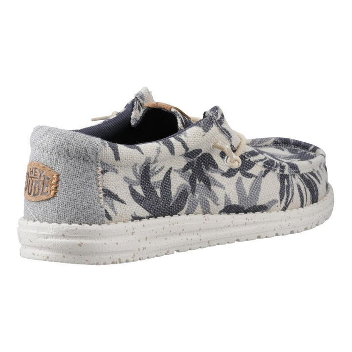 HEYDUDE Wally Palm Jute Shoes Egret/Cloud Blue