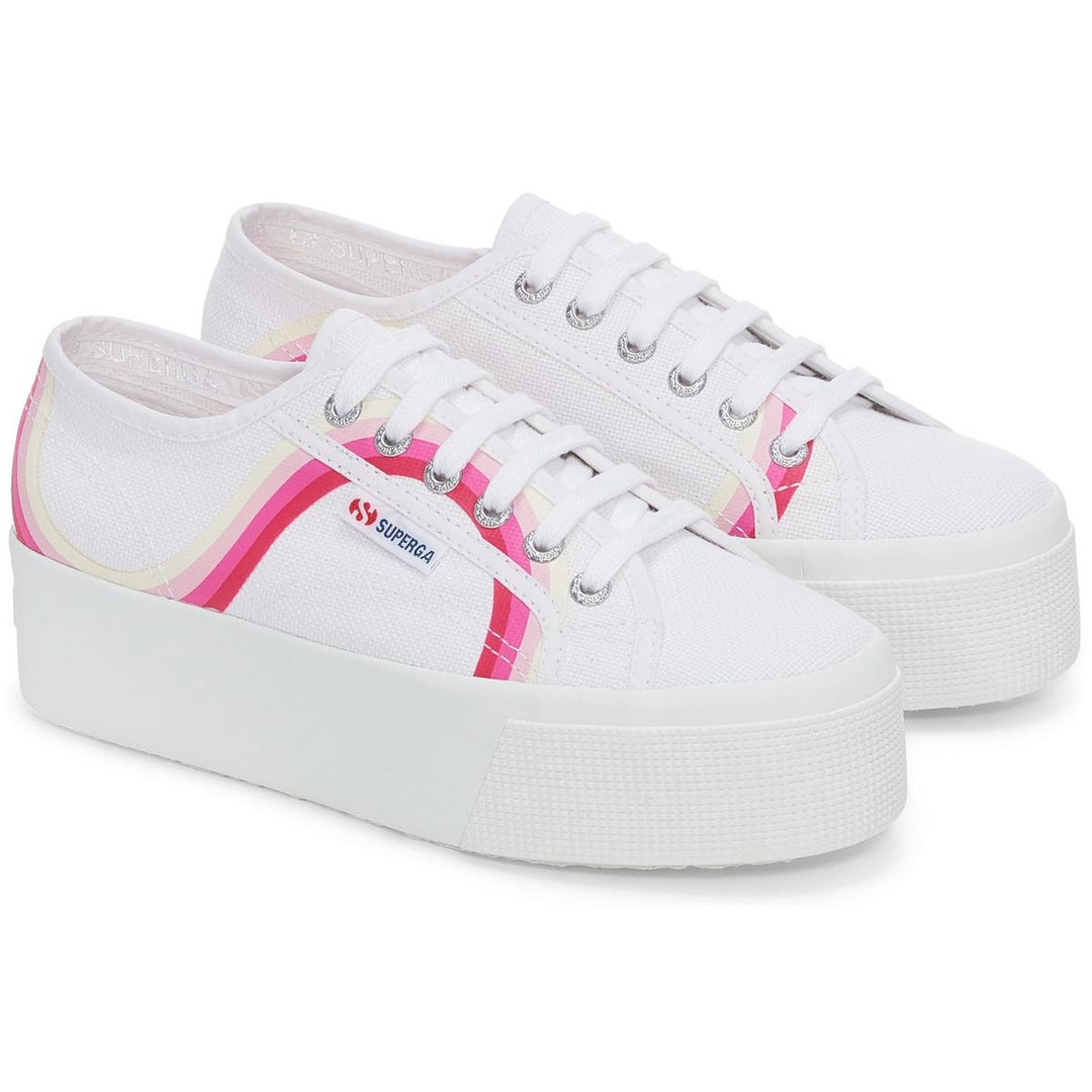 Superga 2790 Round Stripes Trainers White/Shaded