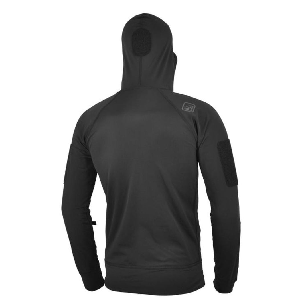 BEACHHEAD FUZZY LYCRA HOODIE - BLACK
