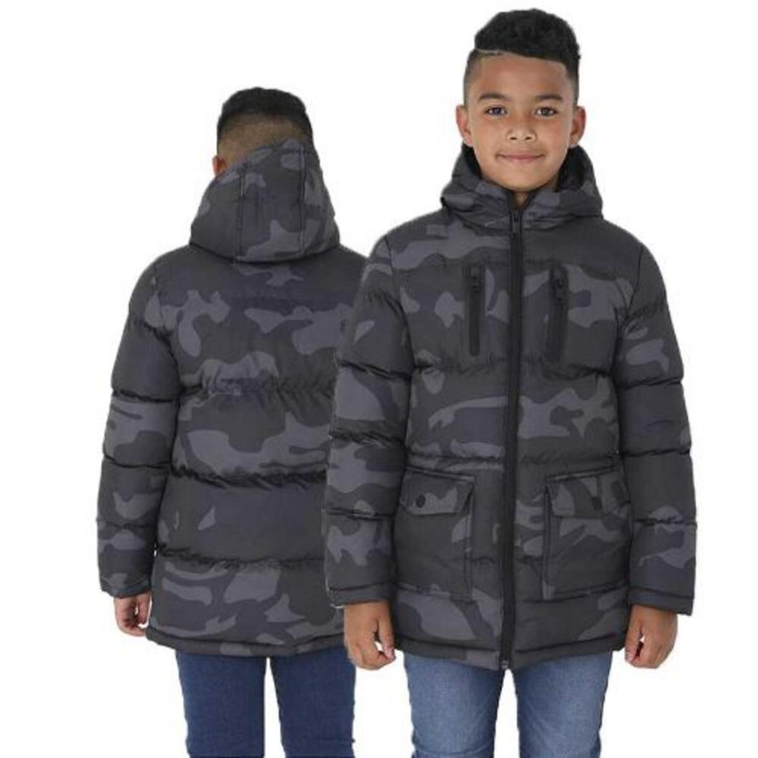 Game Boys Brave Soul Oakwood Camo Padded School Jacket
