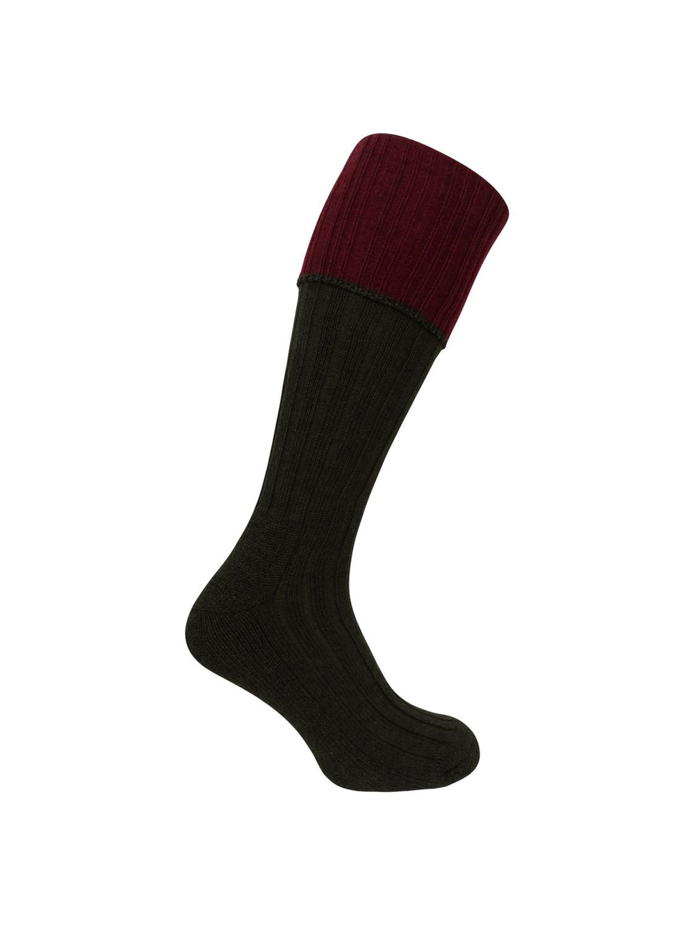 Hoggs of Fife 1901 Contrast Turnover Top Stockings – view 2