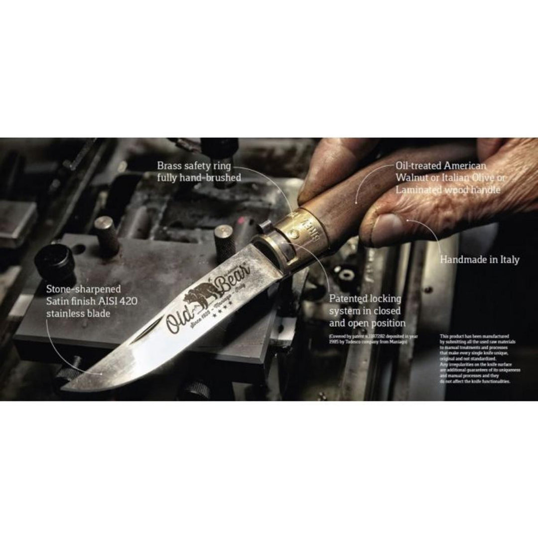 Antonini "Old Bear" Black PTFE Coated Stainless, Xtra Small