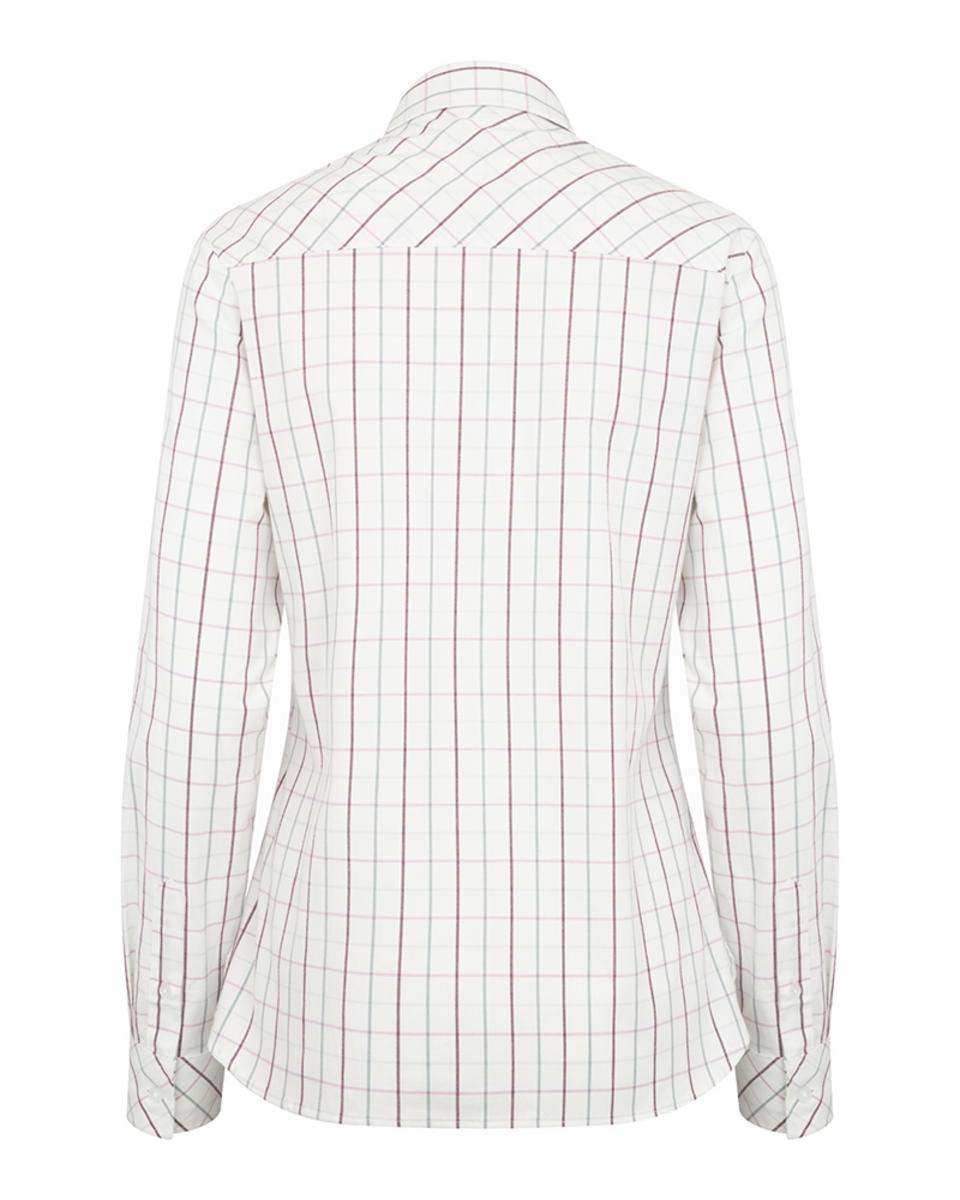 Hoggs of Fife Aberlady Ladies Tattersall Shirt Purple/Minera
