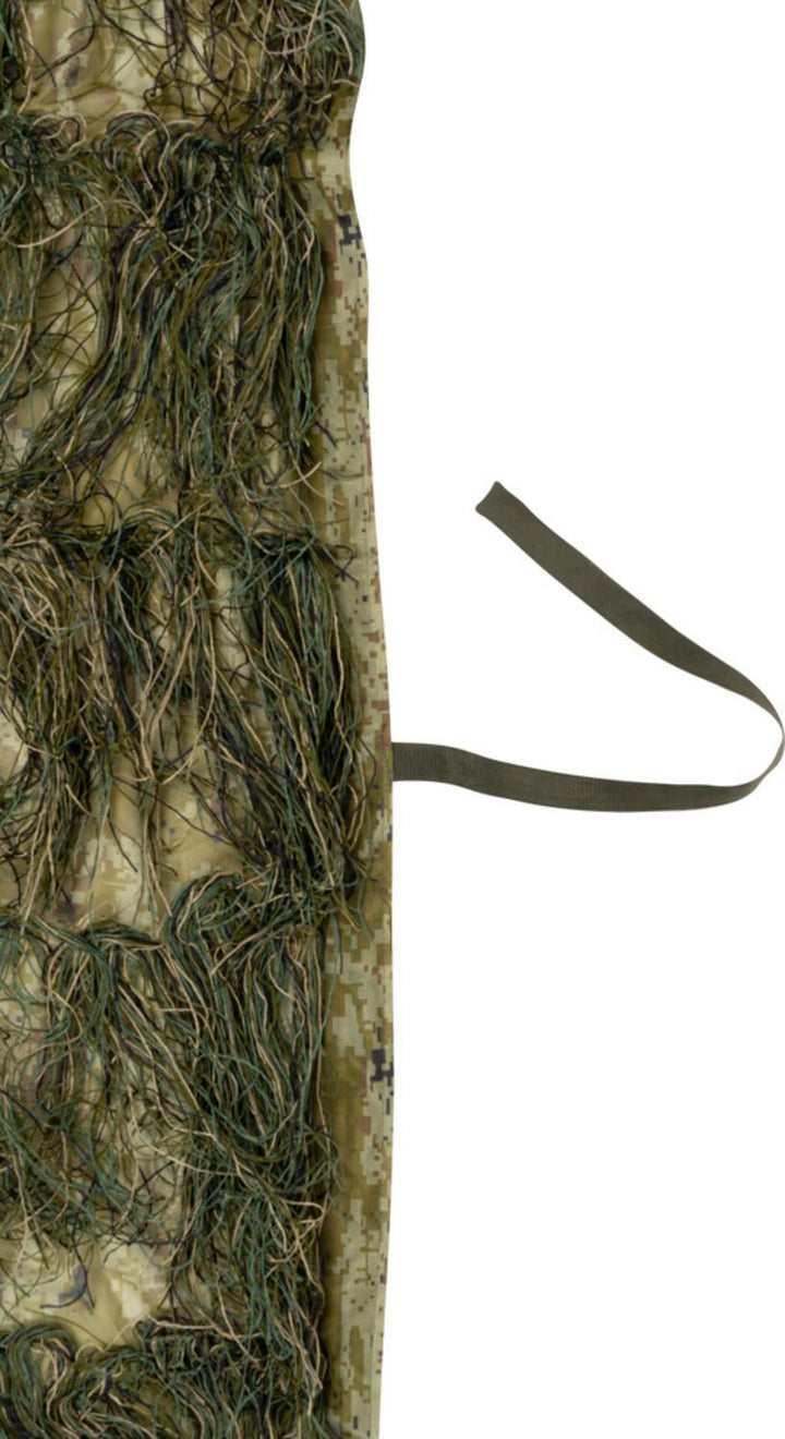 Jack Pyke Ghillie Hide Net - Fastening ties in the corners and middle, Multi coloured