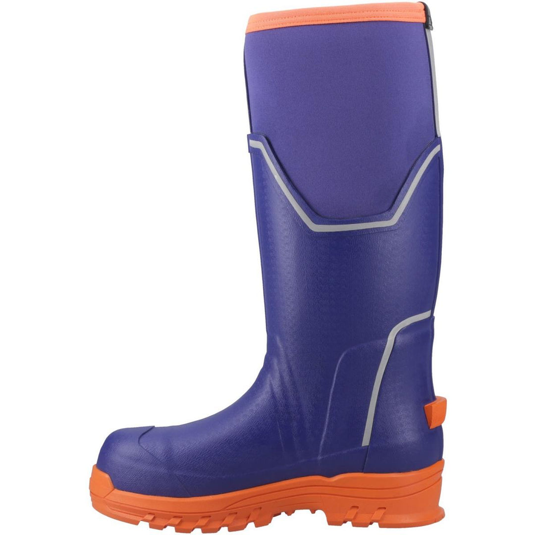 Muck Boots Grit S5 Safety Wellington Blue/Orange