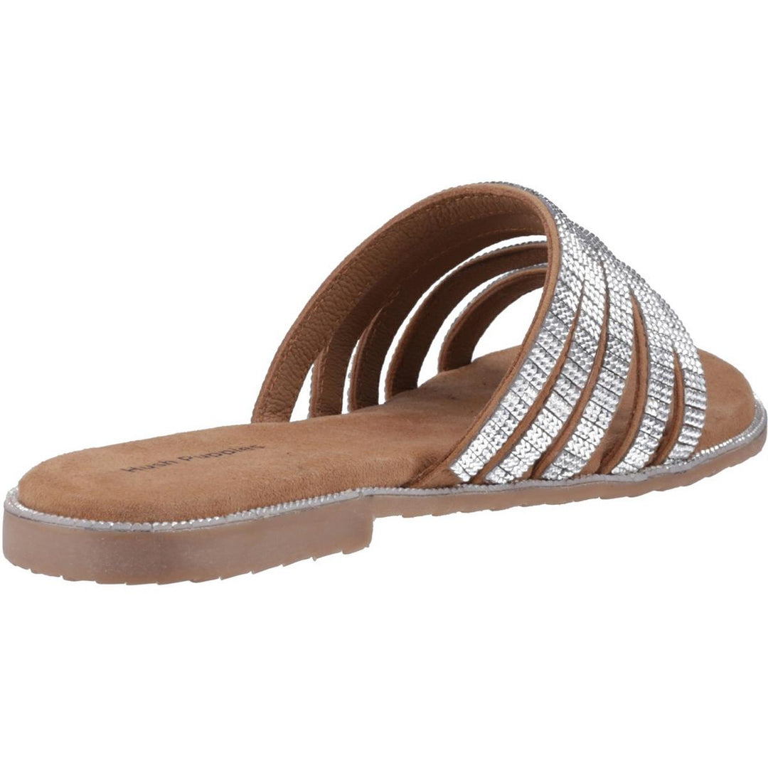 Hush Puppies Paris Slide Sandal Tan/Silver – view 2