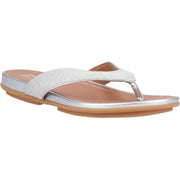 Fitflop Gracie Shimmerlux Toe Post Sandals Silver