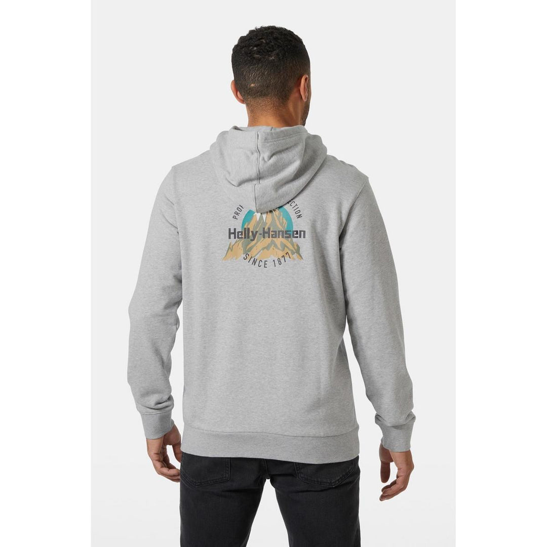 Helly Hansen Sport Core Graphic Hoodie Grey Melange