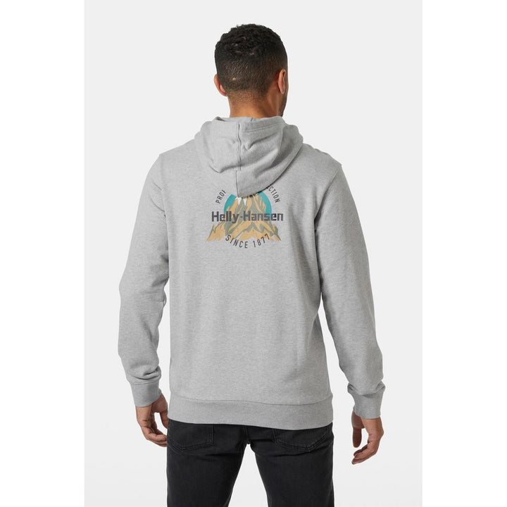 Helly Hansen Sport Core Graphic Hoodie Grey Melange