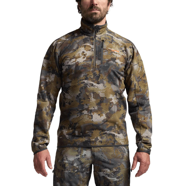 Sitka Alpha Fleece 1/4 Zip Pullover Optifade Timber