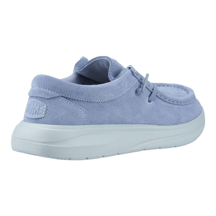 HEYDUDE Wendy COMF Suede Shoes Faded Denim/Cloud Blue