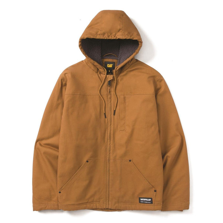 Caterpillar Hooded Sherpa Lined Jacket Bronze