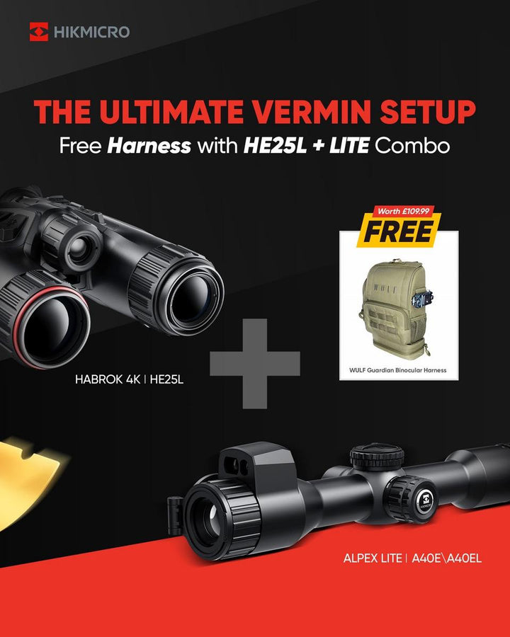 HIKMICRO Alpex Lite LRF + Habrok 4K HE25L Bundle
