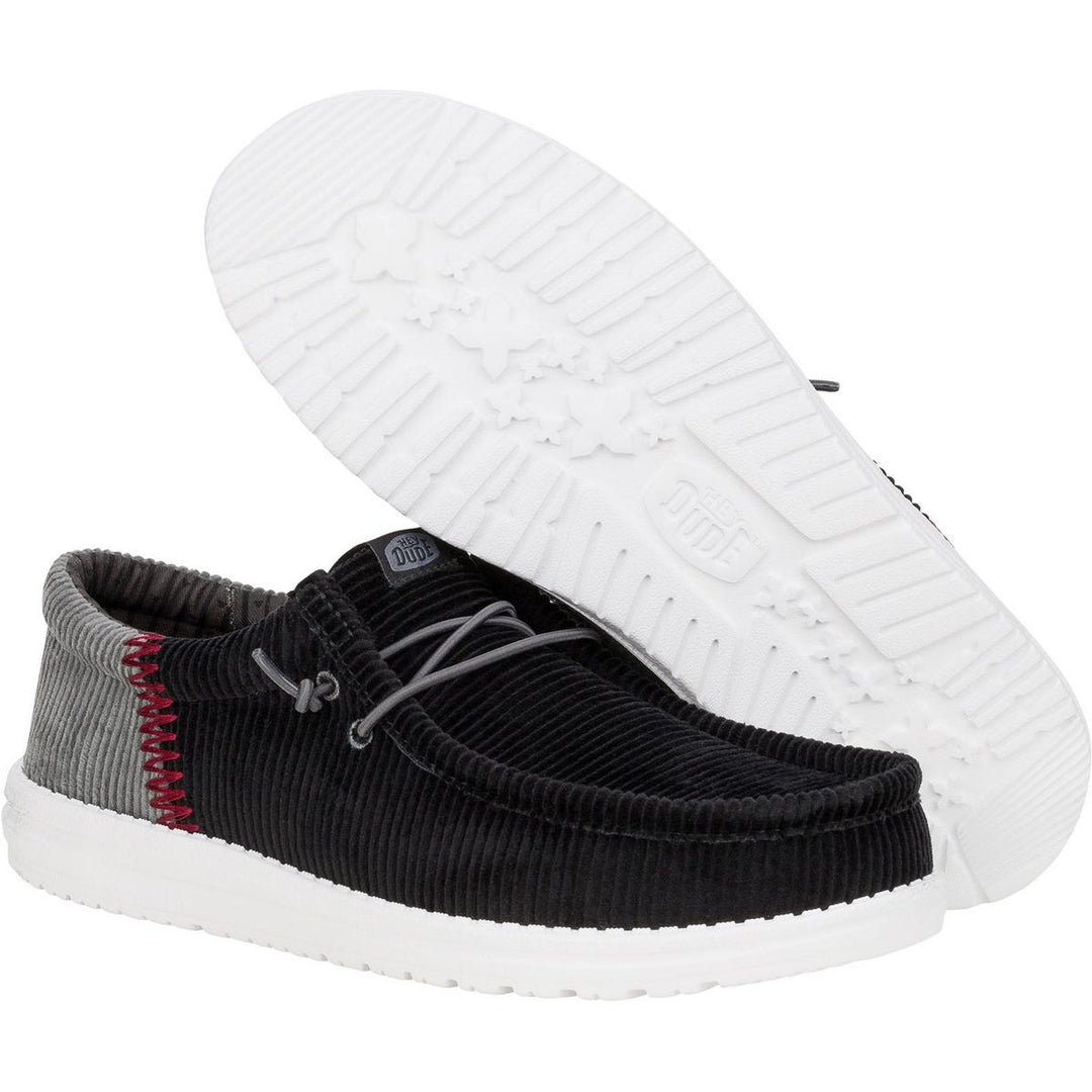 HEYDUDE Wally Funk Corduroy Shoes Black