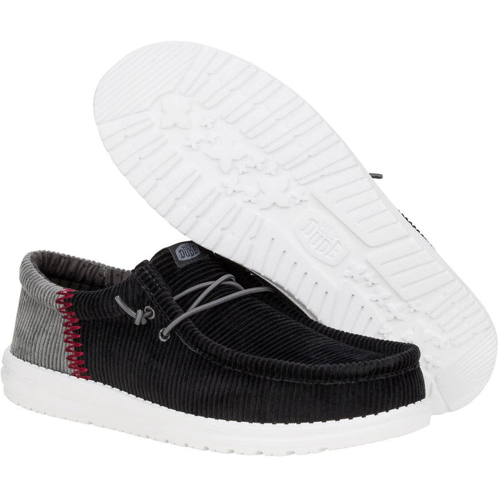 HEYDUDE Wally Funk Corduroy Shoes Black