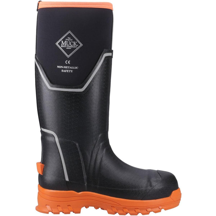 Muck Boots Grit S5 Safety Wellington Black/Orange
