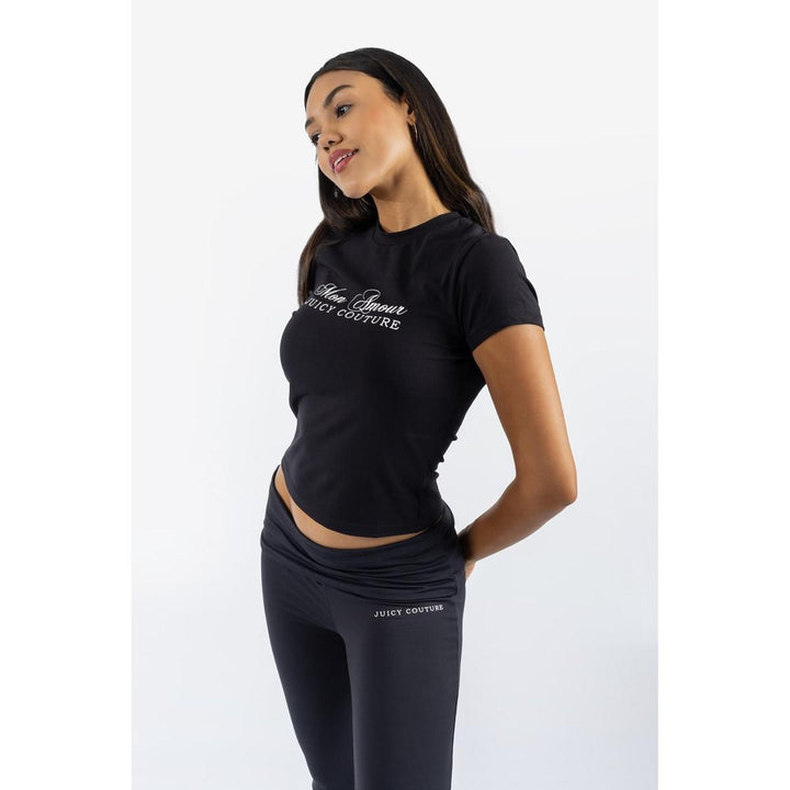 Juicy Couture Mon Amour Fitted T-Shirt Black