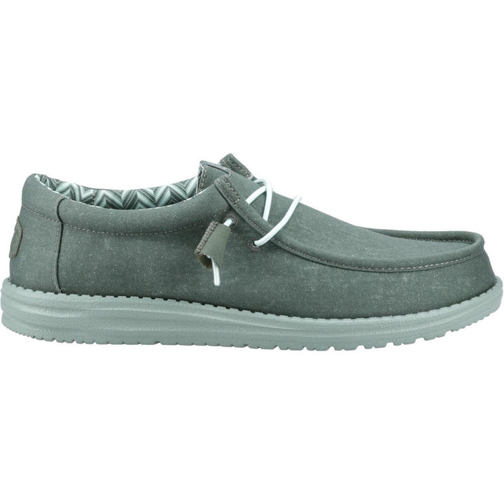 HEYDUDE Wally Canvas Shoe Duck Green/Iceberg