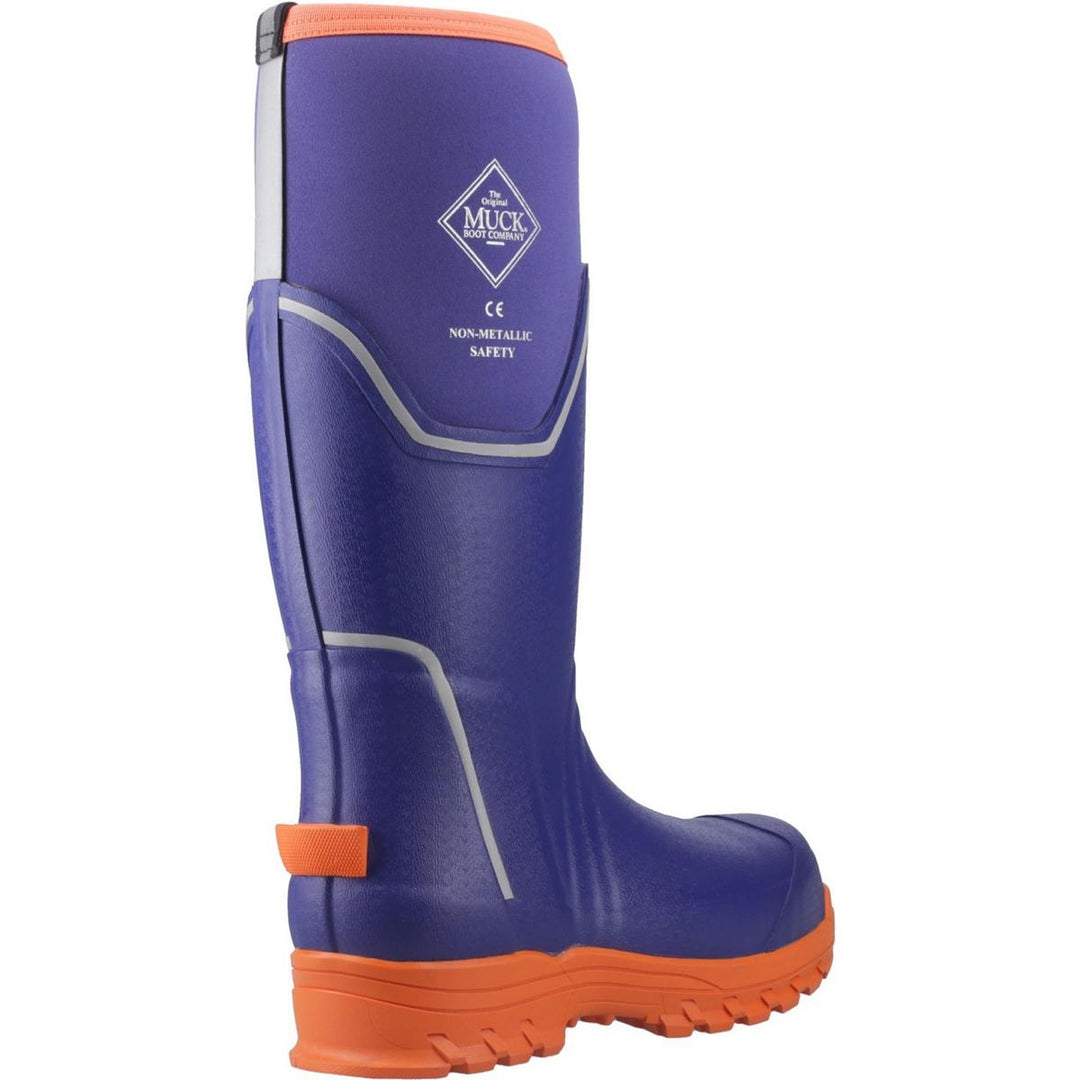Muck Boots Grit S5 Safety Wellington Blue/Orange