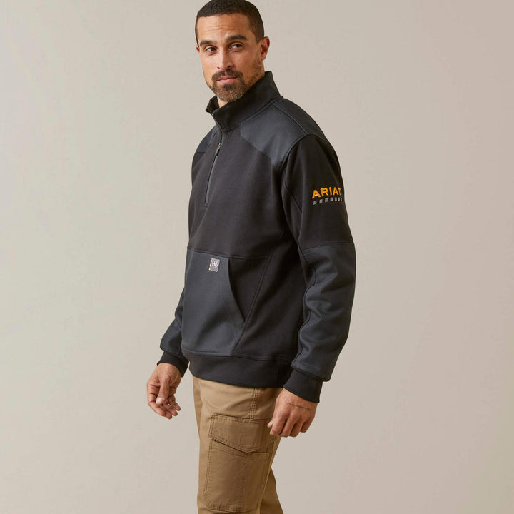 Ariat Mens Rebar Workman Duracanvas 1/4 Zip Sweatshirt – view 5