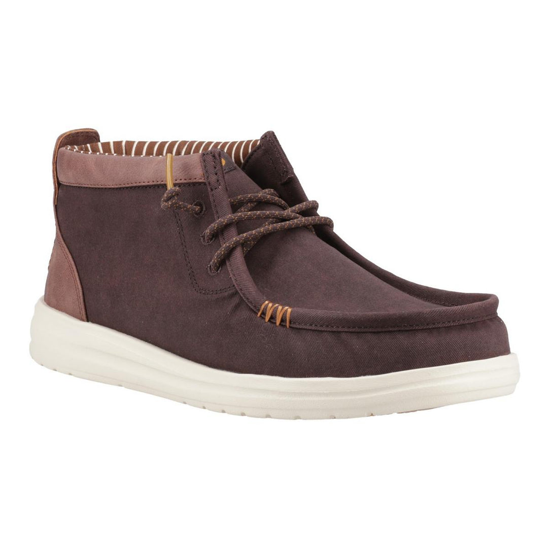 HEYDUDE Wally Mid GripR Boots Mole Brown/Downtown