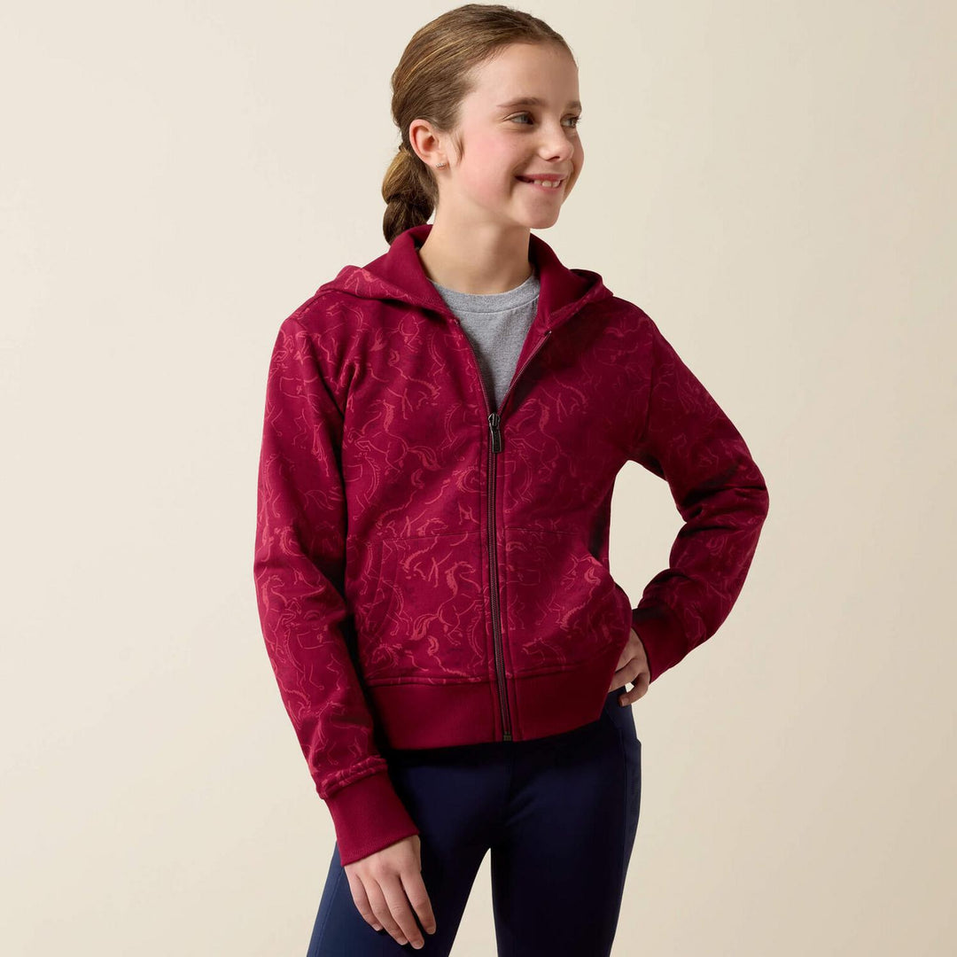 Ariat Youth Spiffy Full Zip Sweatshirt Btrd