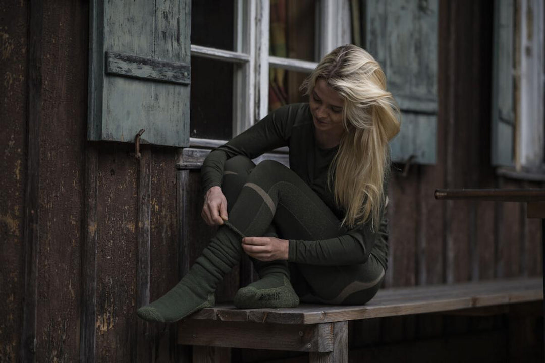 Deerhunter Wool Socks Deluxe - long - Grape leaf