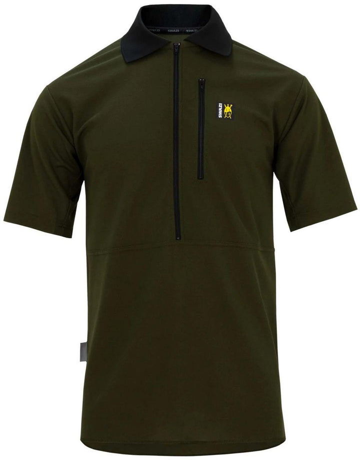 Swazi Climbmax Shirt - Olive UPF 50+ protection, Long chest zip to dump heat