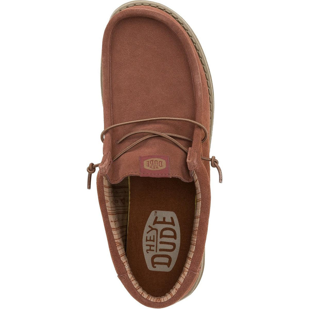 HEYDUDE Wally Suede Shoes Dark Brown