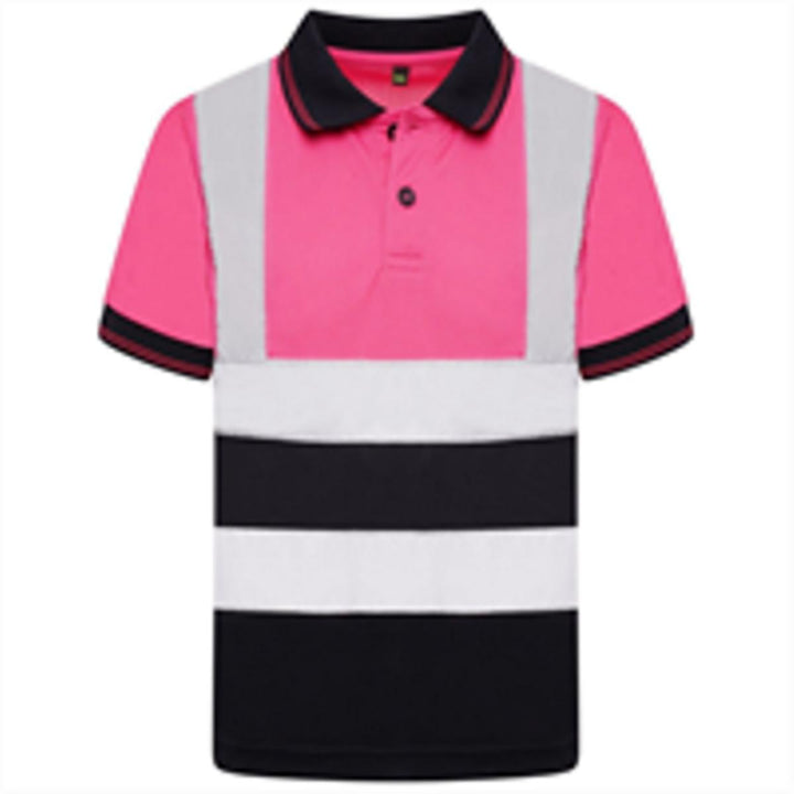 Aviator Kids Aviator London AV002 Hi Vis S/S Polo Top