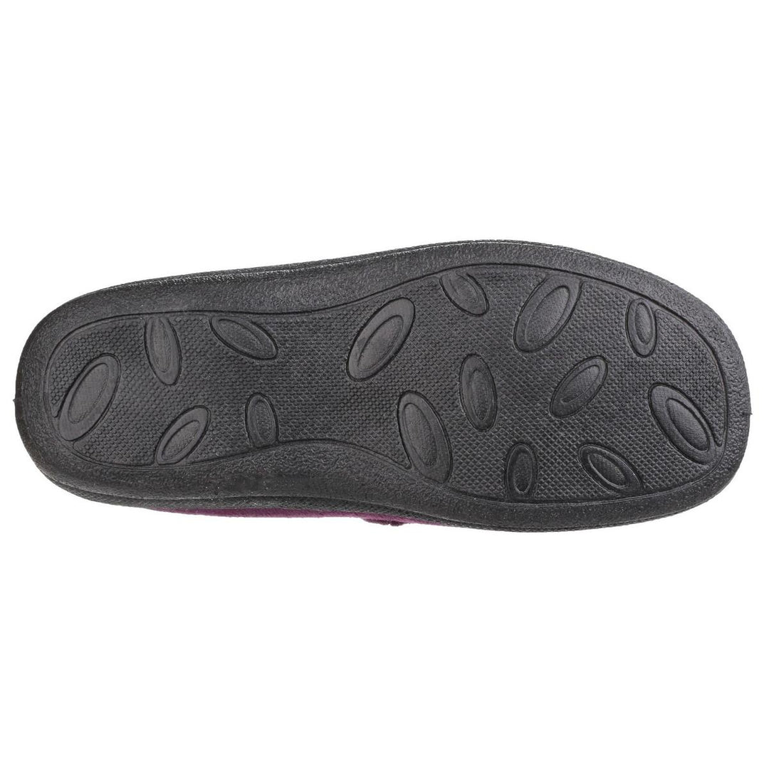 Fleet & Foster Capa Touch Fastening Memory Foam Slipper Plum