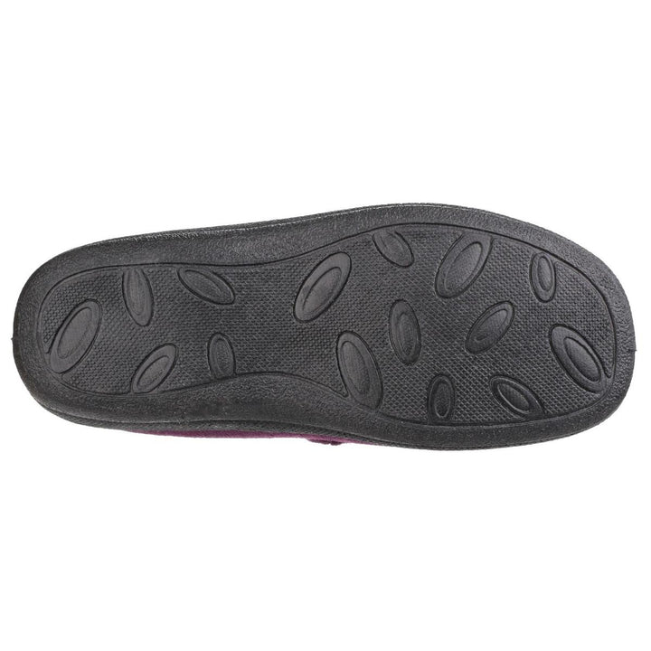 Fleet & Foster Capa Touch Fastening Memory Foam Slipper Plum