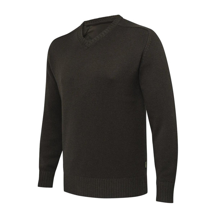 Beretta KENT V-NECK TECH SWEATER Moss&brownbark