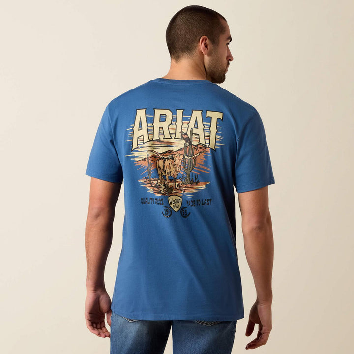 Ariat Mens Ariat Lone Longhorn Short Sleeve T-Shirt – view 2