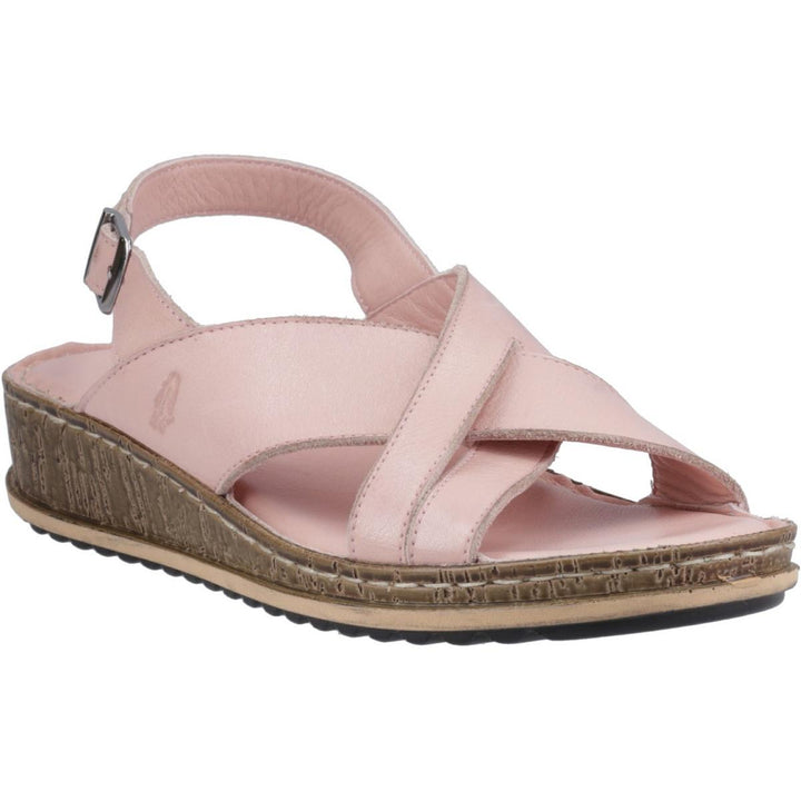 Hush Puppies Elena Cross Over Wedge Sandal Blush