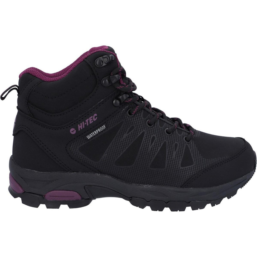 Hi-Tec Raven Mid Boots Black/Grape Wine