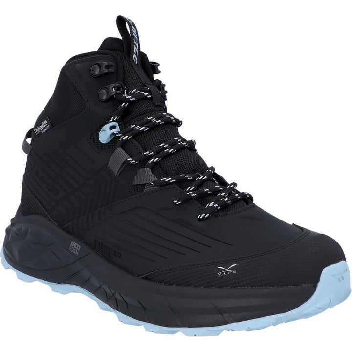 Hi-Tec Fuse Trek Mid Hiking Boots Black/Blue Fog