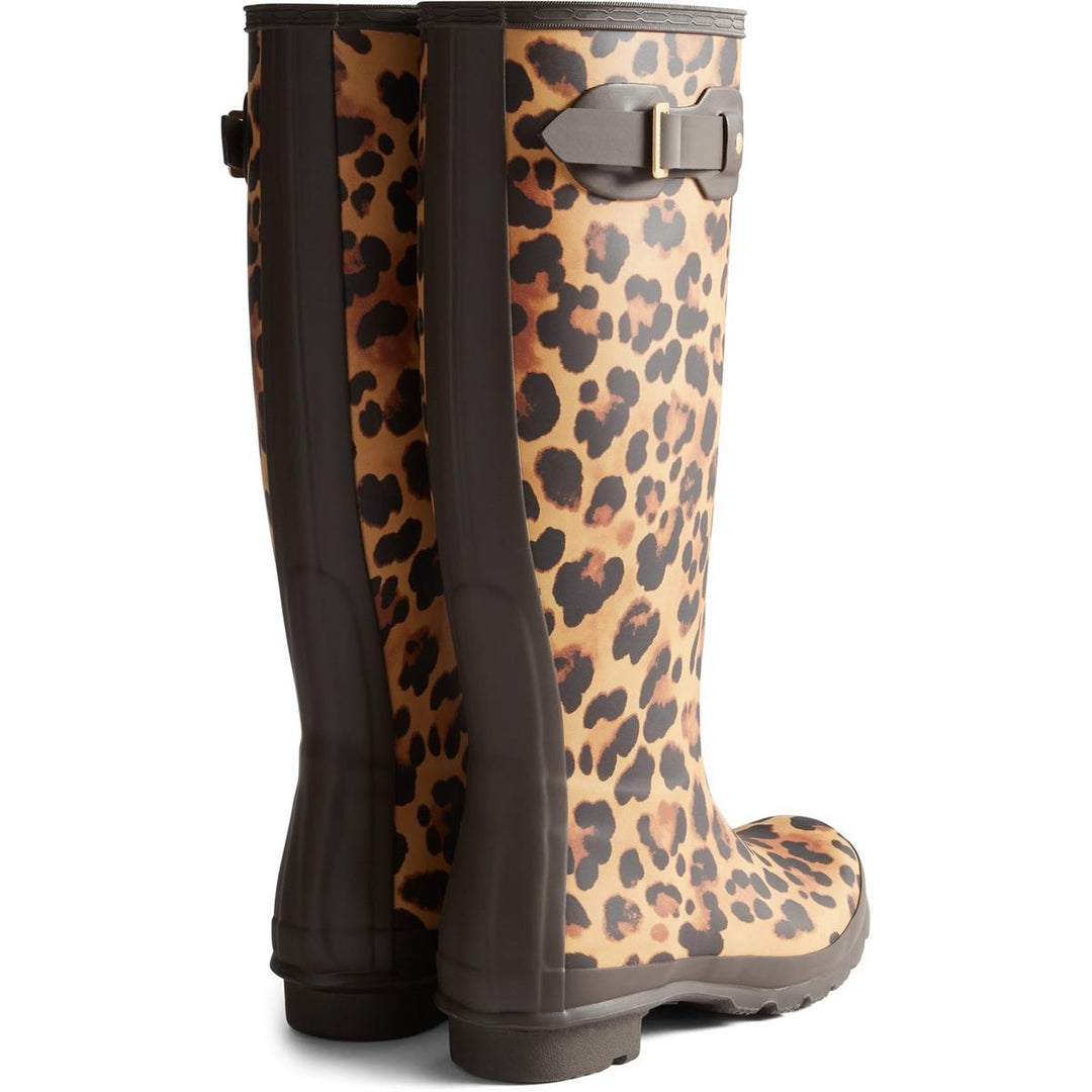 Hunter Womens Original Tall Leopard Boot Leopard Print/Choco – view 2