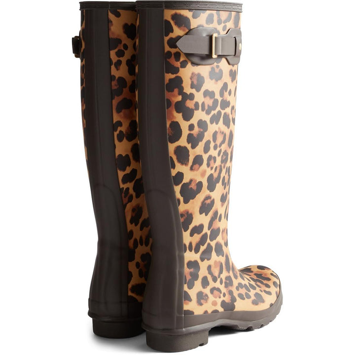 Hunter Womens Original Tall Leopard Boot Leopard Print/Choco – view 2