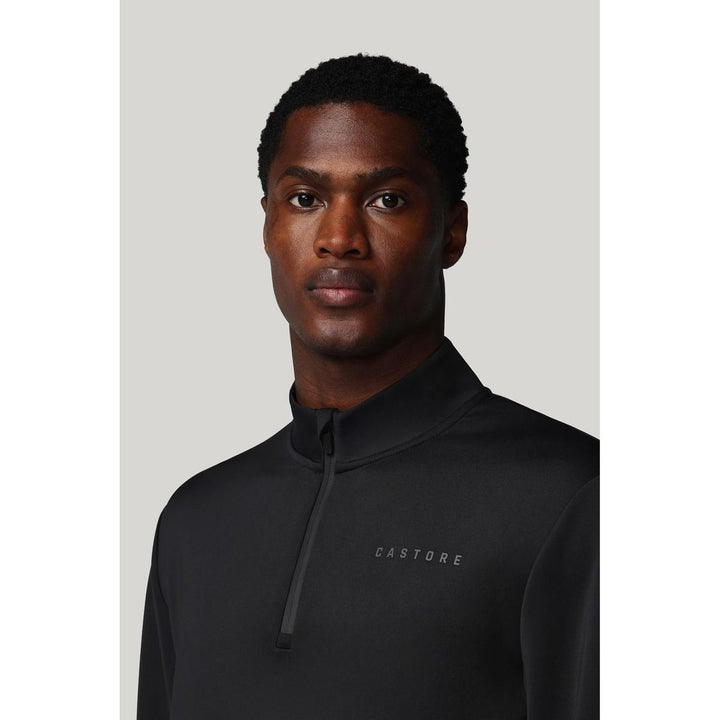 Castore FLEX 1/4 ZIP SWEATSHIRT CASTORE BLACK/CASTORE GUNMET