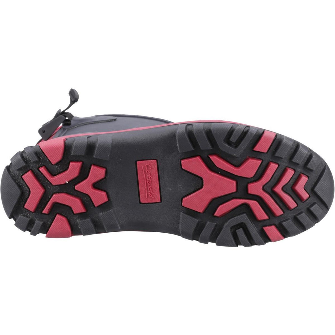 Cotswold Realm Adjustable Short Wellington Boot Navy/Pink