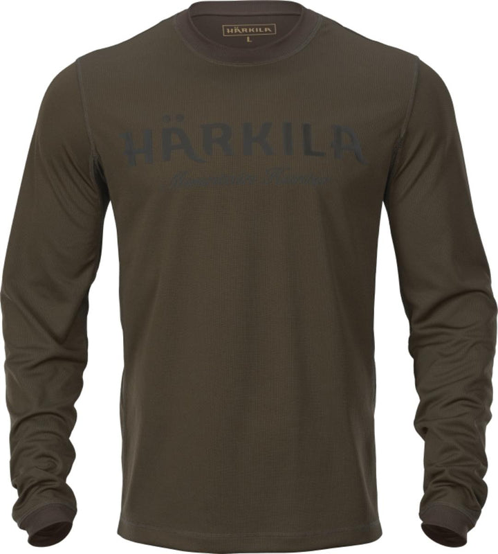 Harkila Mountain Hunter L/S t-shirt Hunting green/Shadow brown