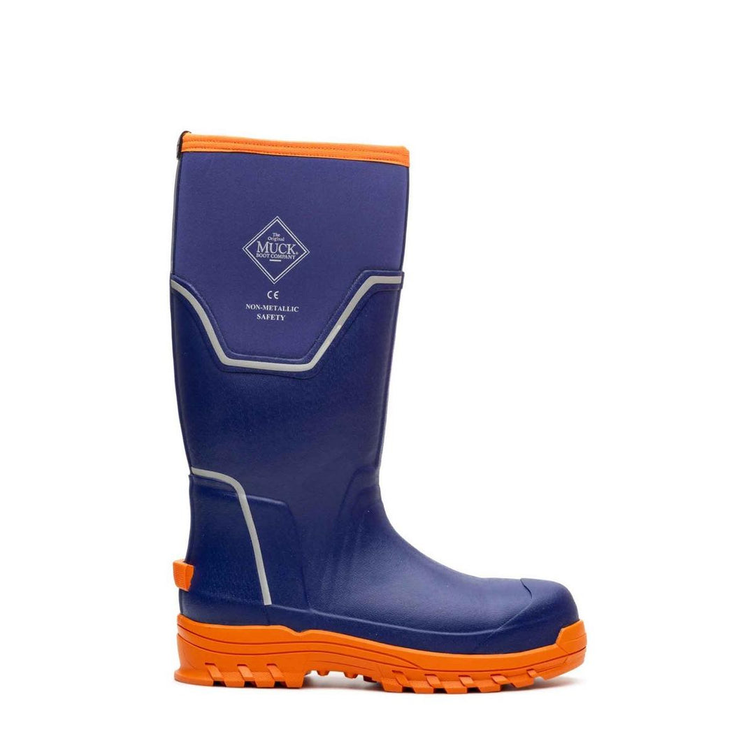Muck Boots Grit S5 Safety Wellington Blue/Orange