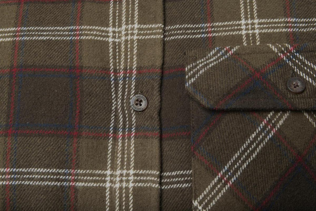 Seeland Glen Junior Flannel Shirt Pine Green/Dark Navy Check