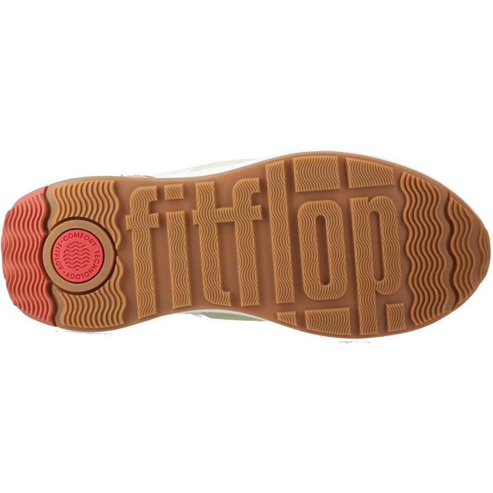 Fitflop F-Mode Flow Suede-Mix Flatform Sneakers Apricot Mix