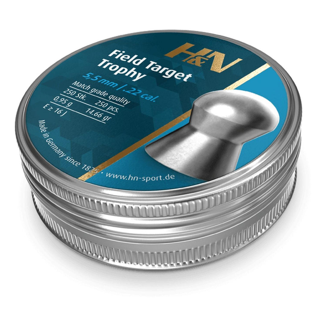 H&N Field Target Trophy .22 5.55mm 14.66gr Domed, Tin of 250