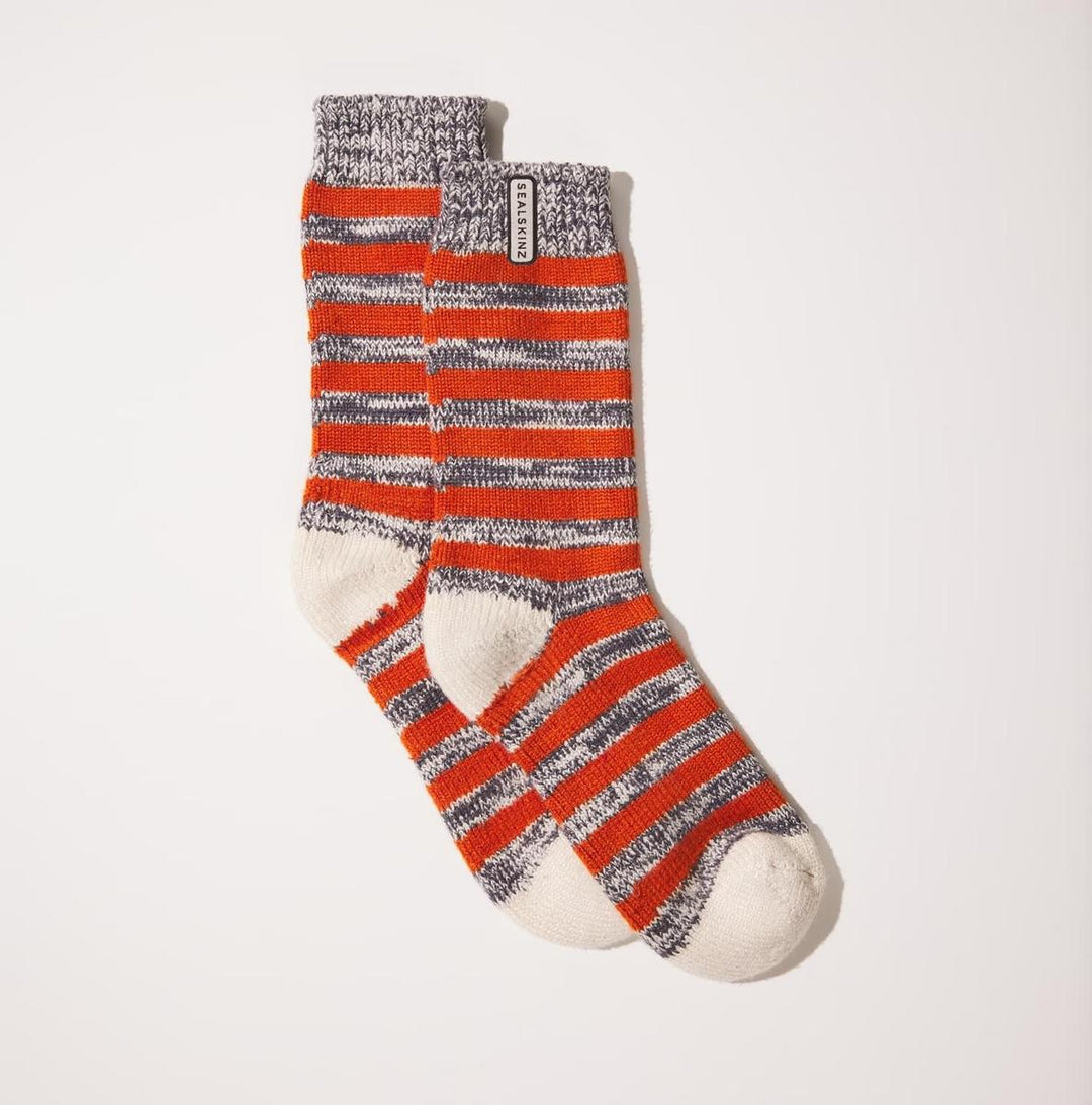 Sealskinz Banham Bamboo Mid Length Striped Sock