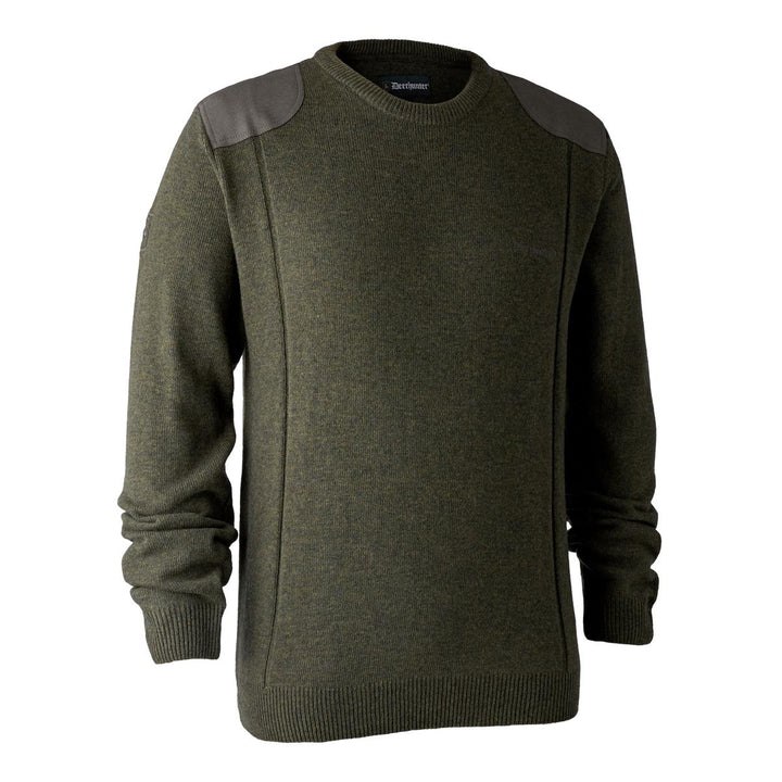 Deerhunter Sheffield Knit w. O-neck Green melange