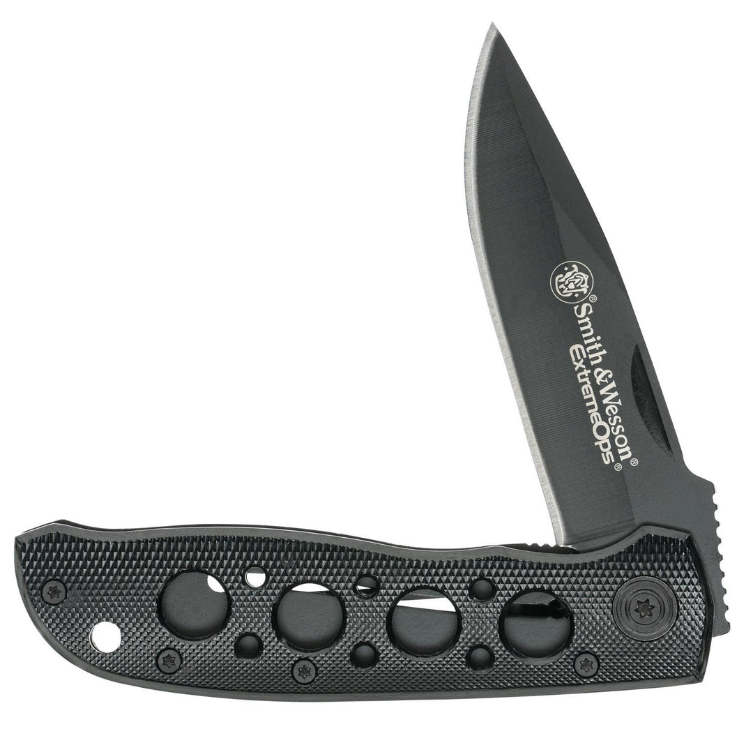 Smith And Wesson Extreme Ops Black Oxide Folding Knife 3.4 Inch