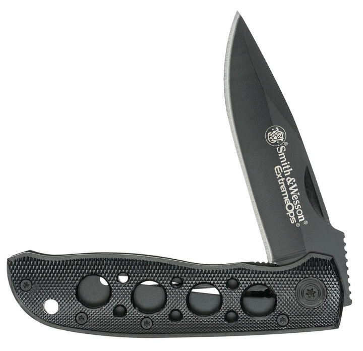 Smith And Wesson Extreme Ops Black Oxide Folding Knife 3.4 Inch